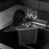 Triangle Stainless Steel Sink Drain Rack Load Bearing Large Capacity Drainable Kitchen Caddy for Sink Corner Organization