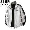 JEEP SPIRIT Men's Spring/Autumn Side Stripe Tie-Dye Loose Casual Jacket