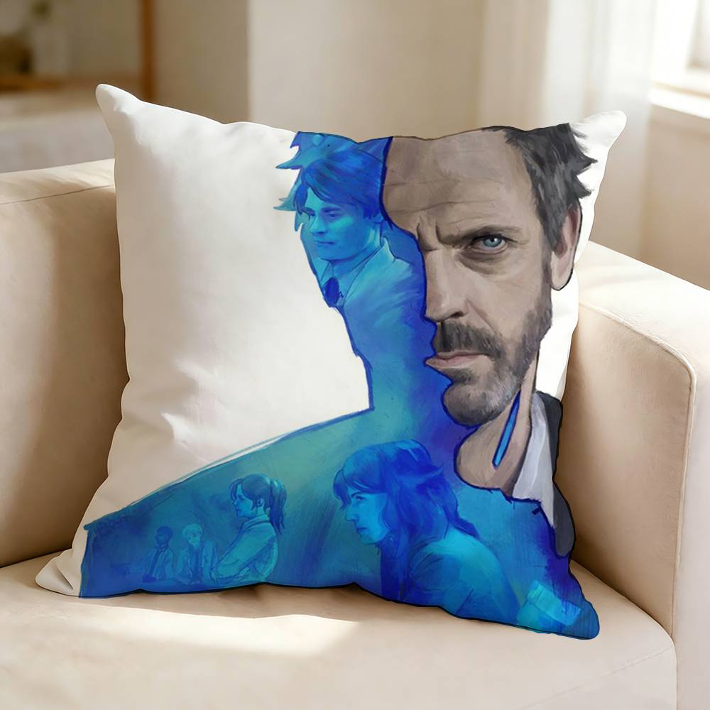 The American TV Series HHouse MMD Square DoubleSided printed Pillow Case Bedroom Bedside Pillow Sofa Cushion Cover