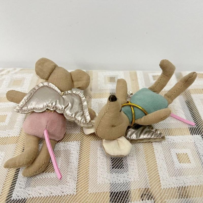 Adorable Cotton Linen Mouse Toy Creative Mouse Doll Animal Gift for Infant Photography Props and Nursery Decoration