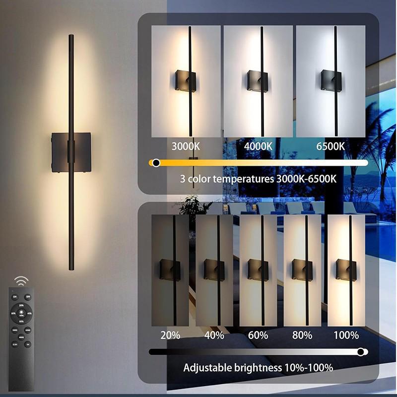 Remote-Controlled Rechargeable Three-Color Wall Light for Living Room, Bedroom, and Stairwell