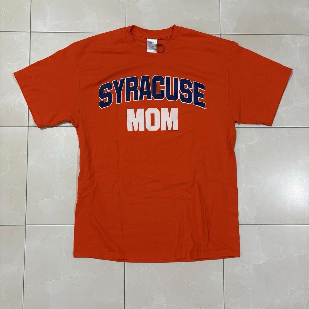Maglietta Vintage Syracuse University Mamma Donna Taglia L Arancione College Y2K NY