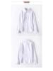 Girls' White Fleece-Lined Cotton Shirt: Long-Sleeved School Uniform for Elementary to Middle School.