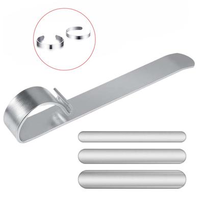 Kit de barre de pliage de bracelet avec 3 pièces de bracelet vierge en acier inoxydable – Outil pour plier des bracelets vierges et la fabrication de bijoux de bracelets DIY