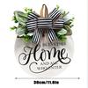 Front Door Farmhouse Wreath: Welcome Sign for Spring & Summer Decor