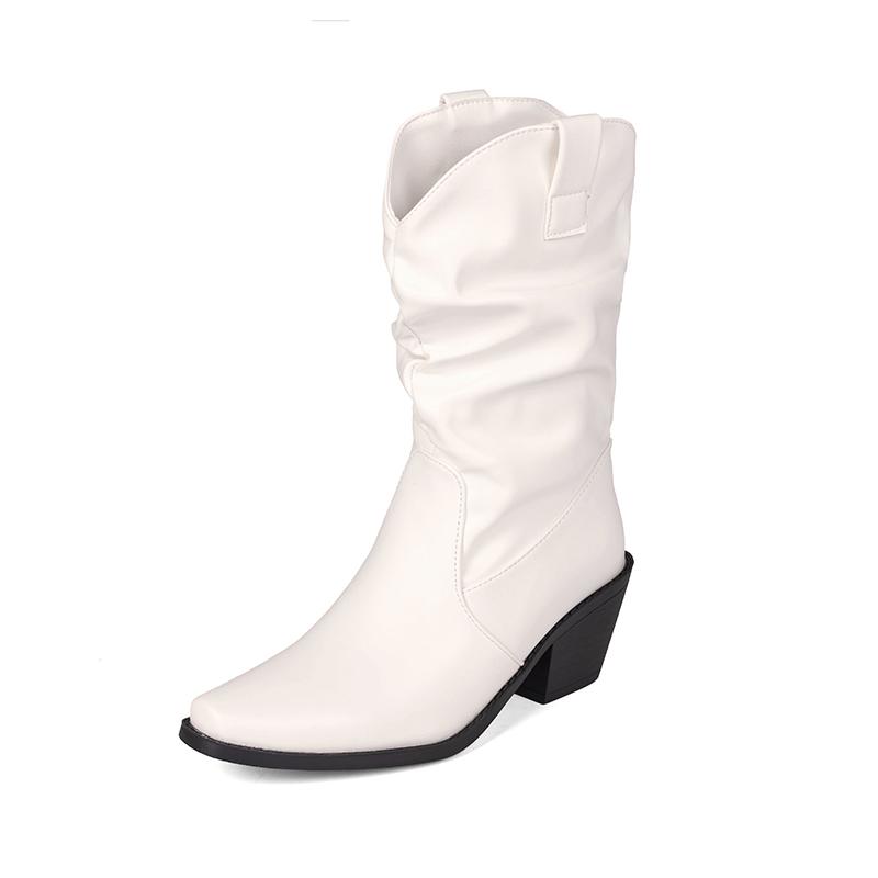 

Женские Новые Ботильоны Челси Ковбойки Казаки Ковбойские Ботинки На Танкетке Черные Белые Размер 35-46 35