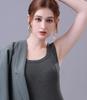 Women's Fleece-Lined Sleeveless Vest with Chest Pads - Seamless Slimming Base Layer for Autumn/Winter