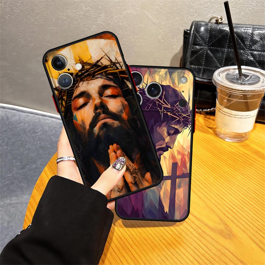 Funda Back Phone Cover Case for iPhone 17 Pro Max Air 15 XS XR 12 14 13 Mini 16 Plus 11 7 8 SE Jesus