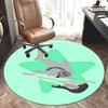 Shark with Glasses Playing Guitar Chair Mat   Round Carpet for Home Decor, Office Use, Gift Idea for Any Room0292b