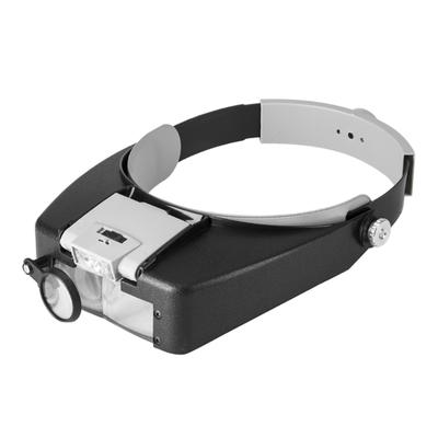 Kopfmontierte 1,5-fache, 3-fache, 8,5-fache und 10-fache Brillenlupe mit LED-Beleuchtung und Stirnbandlupen für die Reparatur von Schmuck und Uhren