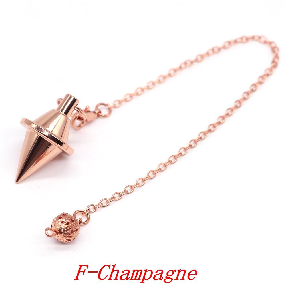 Metal Pendulum For Dowsing Divination Pendulos Spiral Cone Gold Color Copper Radiesthesia Pendulums Healing Pendule