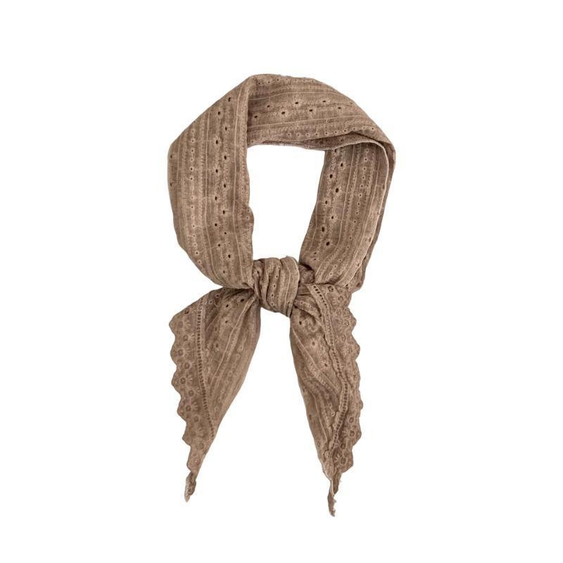 Silk Scarf New Versatile Scarf Solid Color Headscarf Headband Jeans Stacked Silk Scarf Waist Fart Curtain