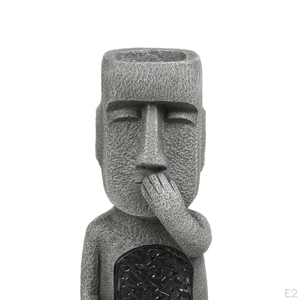 10 Inch Moai Monolith Garden Sculpture in Easter Island Resin