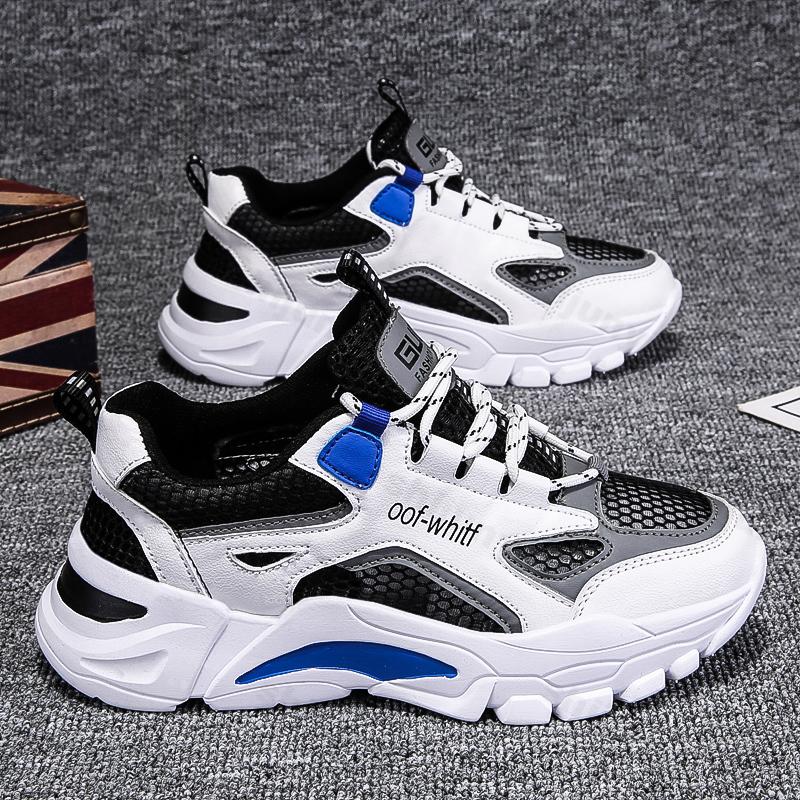 2026 Summer New Mesh Breathable Men's Casual Sports Shoes Fashi Trend Comfortable Thick Soled Shoes Low Top Platform sneakers