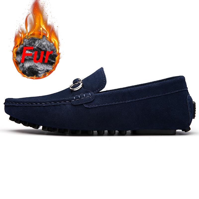 Luxury Formal Casual Geunine Leather Winter Driving Mens Wedding Moccasin Oxford Designer Loafers Business Flats Shoes for Men