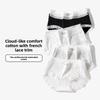 Women's Spring and Autumn Lace Edge 10A Antibacterial Extended Crotch Breathable Non Hip Briefs