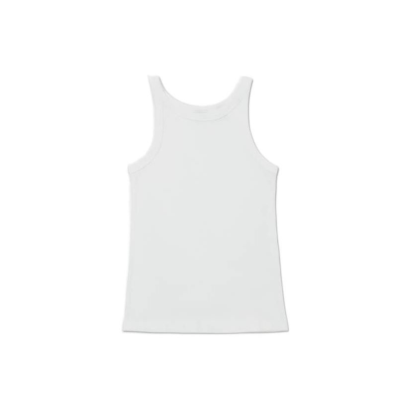 Levis Solid Knit Sleeveless Tank Top Women Tops White A3381-0000