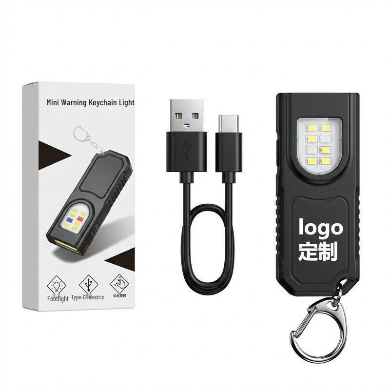 Rechargeable Mini LED Flashlight - Super Bright, Long Battery Life, Keychain Portable, Multi-Functional Outdoor Work Light