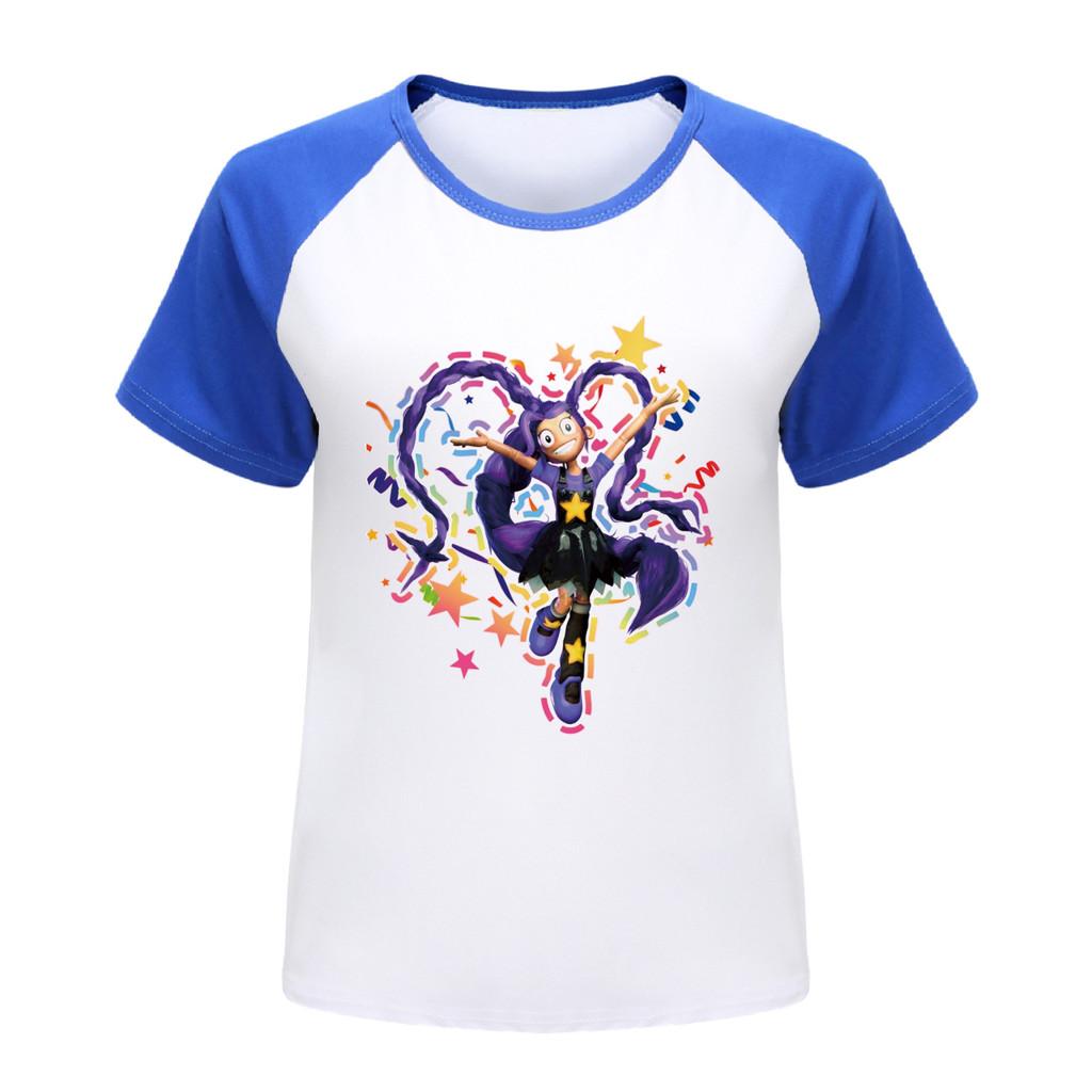 5622 Kids Girls Lily Lovebraids Comic Print Raglan Sleeves T-Shirt Top 100cm синий