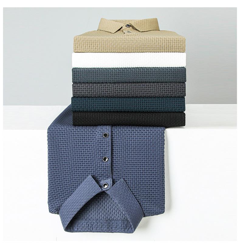 Men's Summer Casual Ice Silk Lapel T-shirt - Breathable, Thin, and Versatile