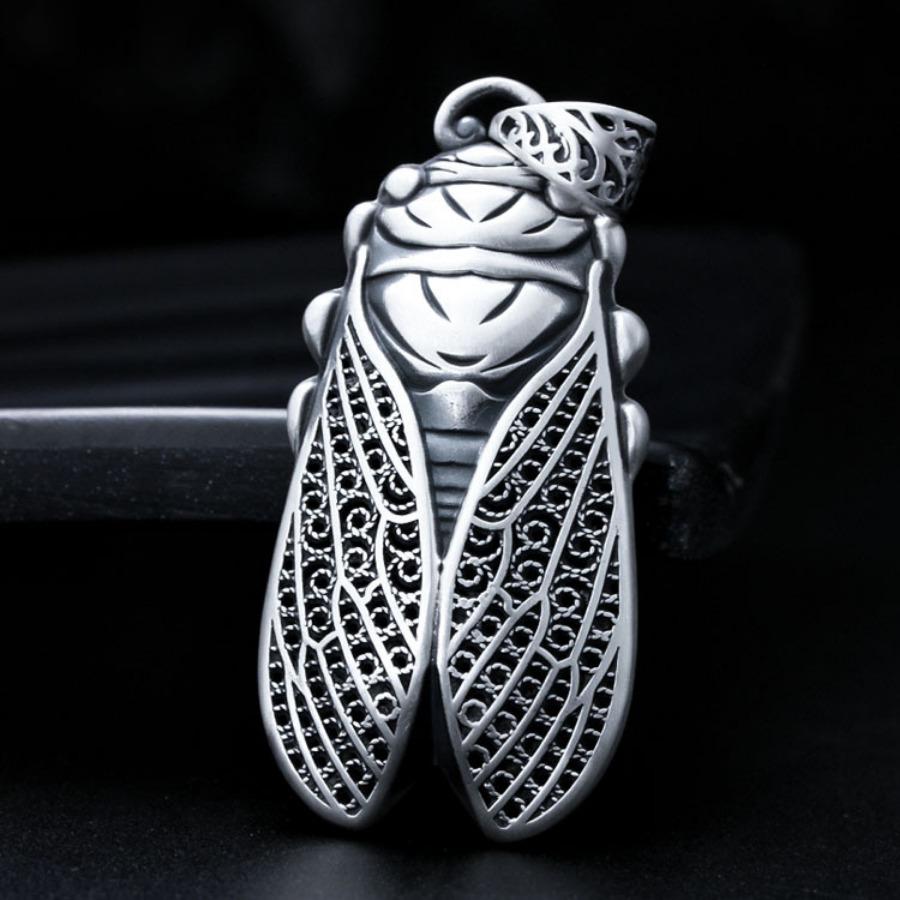 

Подвеска «Цикада», винтажное ожерелье, кулон, ошеломляющий дебют 1.5*3 CM серебряный