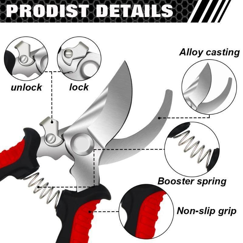 WISEUP Garden Scissors Grafting Tool Fruit Tree Pruning Shears Hand Gardening Plant Scissor Branch Pruner Trimmer Tools