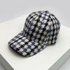 Autumn and Winter Men Women New Versatile Stripe British Baseball Caps Check Fashion Cotton Warm Soft Houndstooth Retro