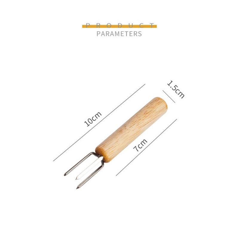 2/4/8Pcs Corn Holders Stainless Steel Wooden Handle Cob Skewers BBQ Anti Scalding Fruit Forks Outdoor Camping Cooking BBQ Tool