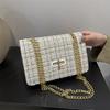 Women's Simple Texture Chain Shoulder Bag Women's 2025 New Versatile Ins Messenger Bag Temperament Small Square Bag Women