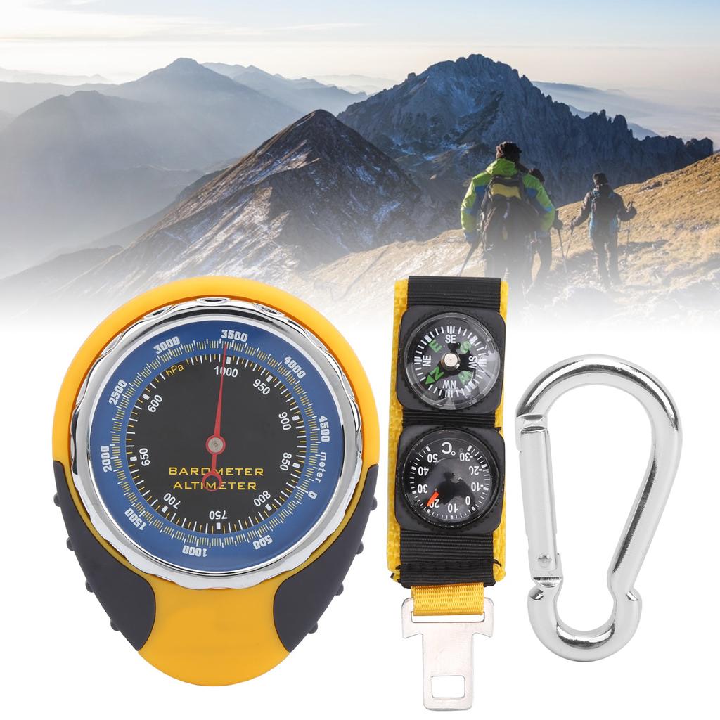 4 in 1 Multifunktions-Höhenmesser Barometer mit Kompass Thermometer für Outdoor Wandern Camping