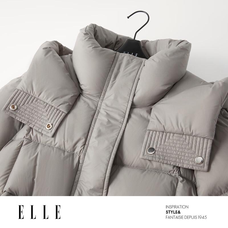 ELLE Women's Mid-length Hooded Duck Down Jacket