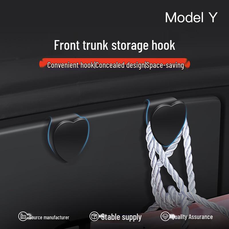 Tesla Model Y Front Trunk Hook Accessory for Convenient Item Storage
