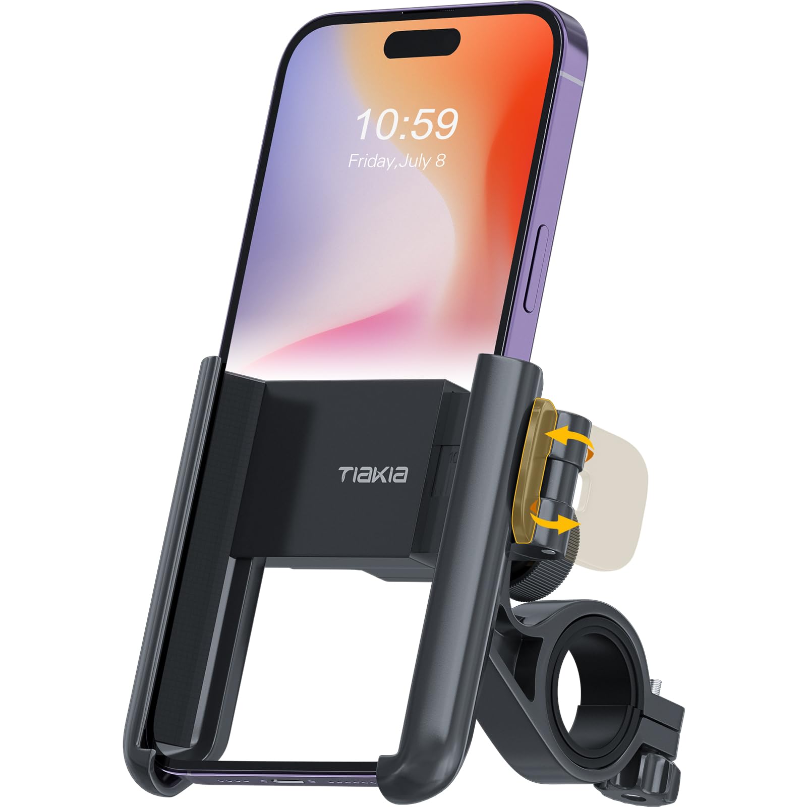

Tiakia Bicycle Smartphone Mobile Phone Holder for Road Bicycle Smartphone Smartphone Cross Smartphone Compatible with iPhone 15 15 15 Pro iPhone Pro чёрный