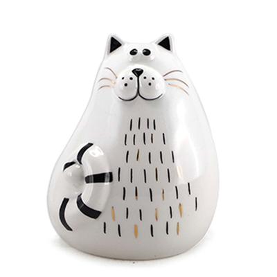 [A1179] - Ceramic Figurine 'Cat' - 10x8x7 Cm