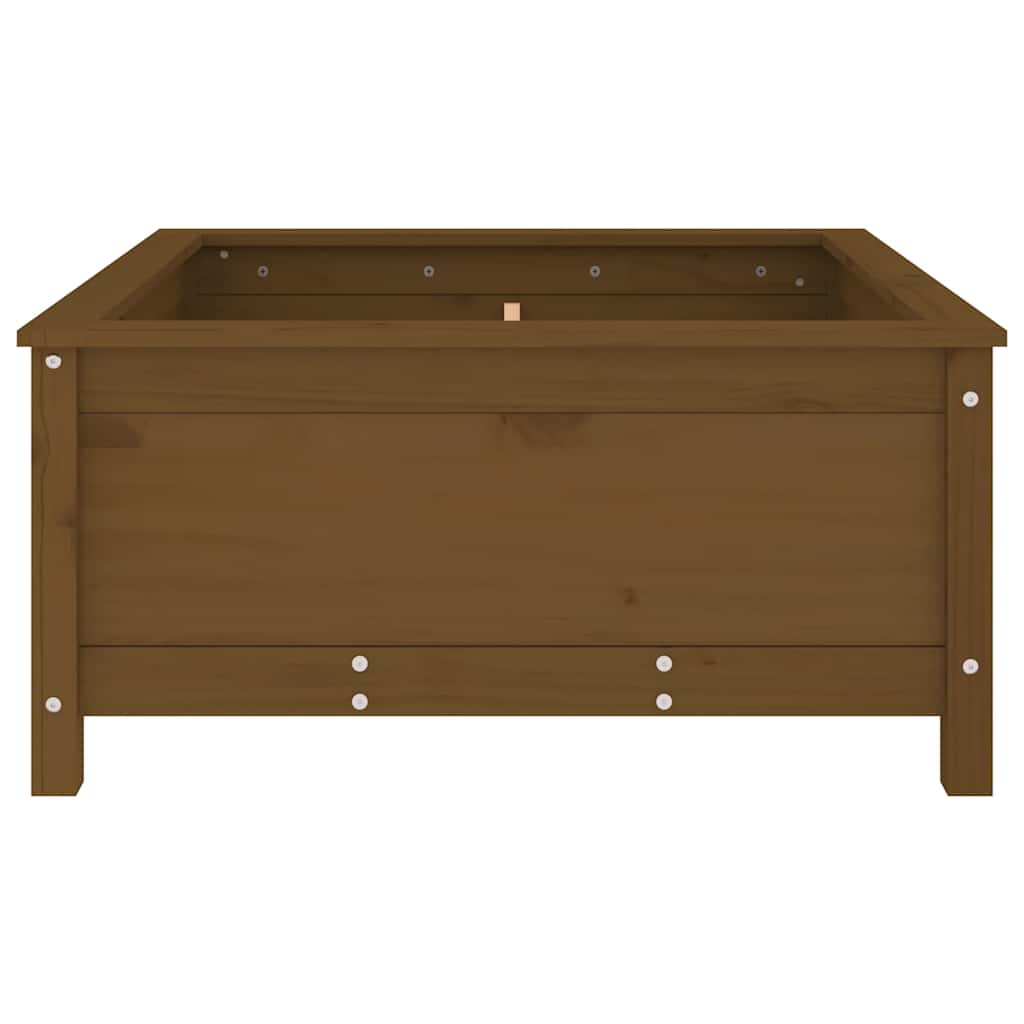 Plant Pot Honey Brown 82.5 X 82.5 X 39 Cm Solid Pine Wood