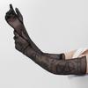 Long Sleeve Gothic Pattern Gloves Wedding Party Bride Mittens Sexy Lace Full Finger Gloves Outdoor Cycling Costume