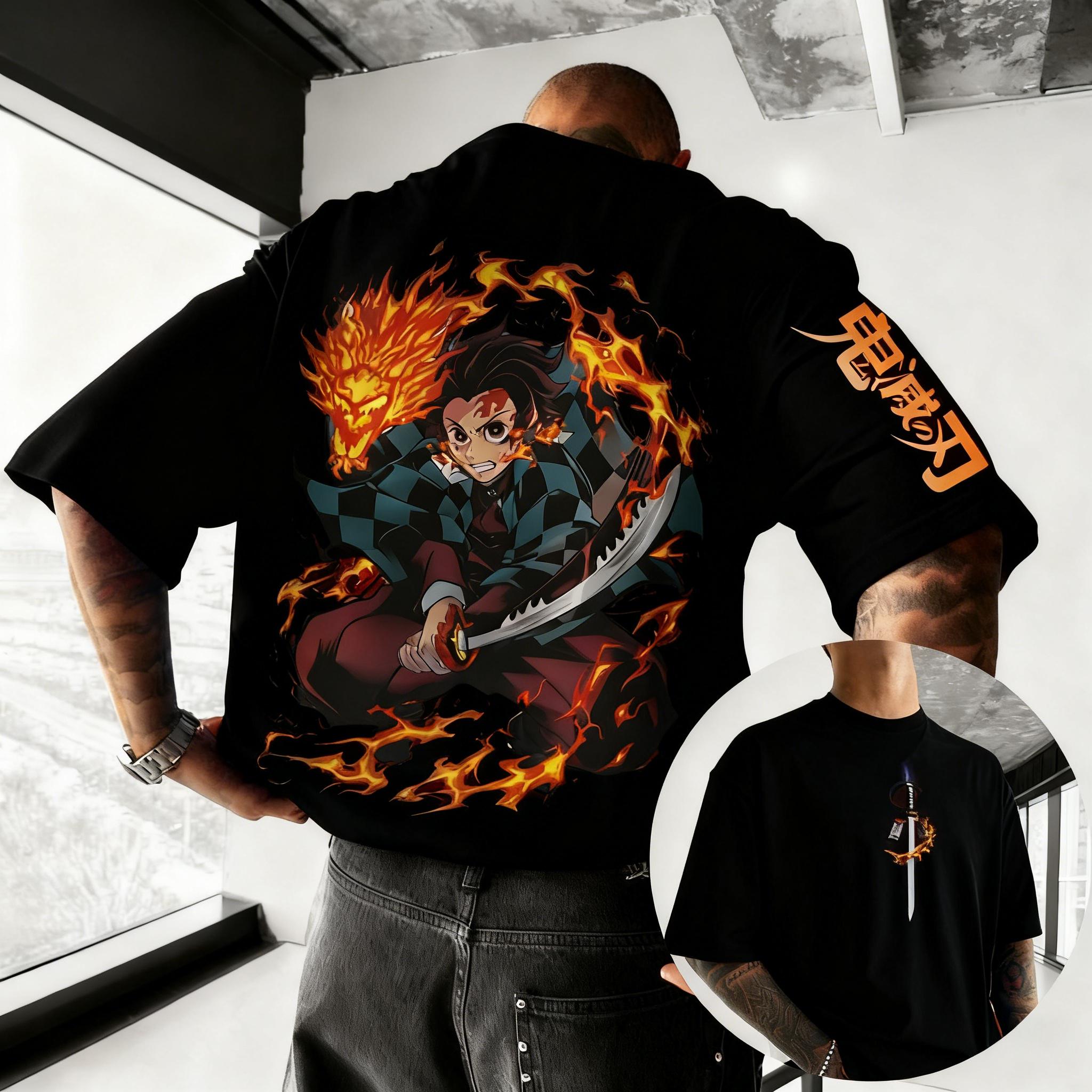 Demon Slayer Anime Printed Charcoal Jiro SpringSummer New Y2K Super Style Mens and Womens Streetwear S