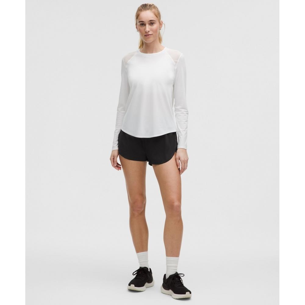 Lullulemon Fast And Free High-Rise Classic Fit Split Shorts 3-Inch Blk