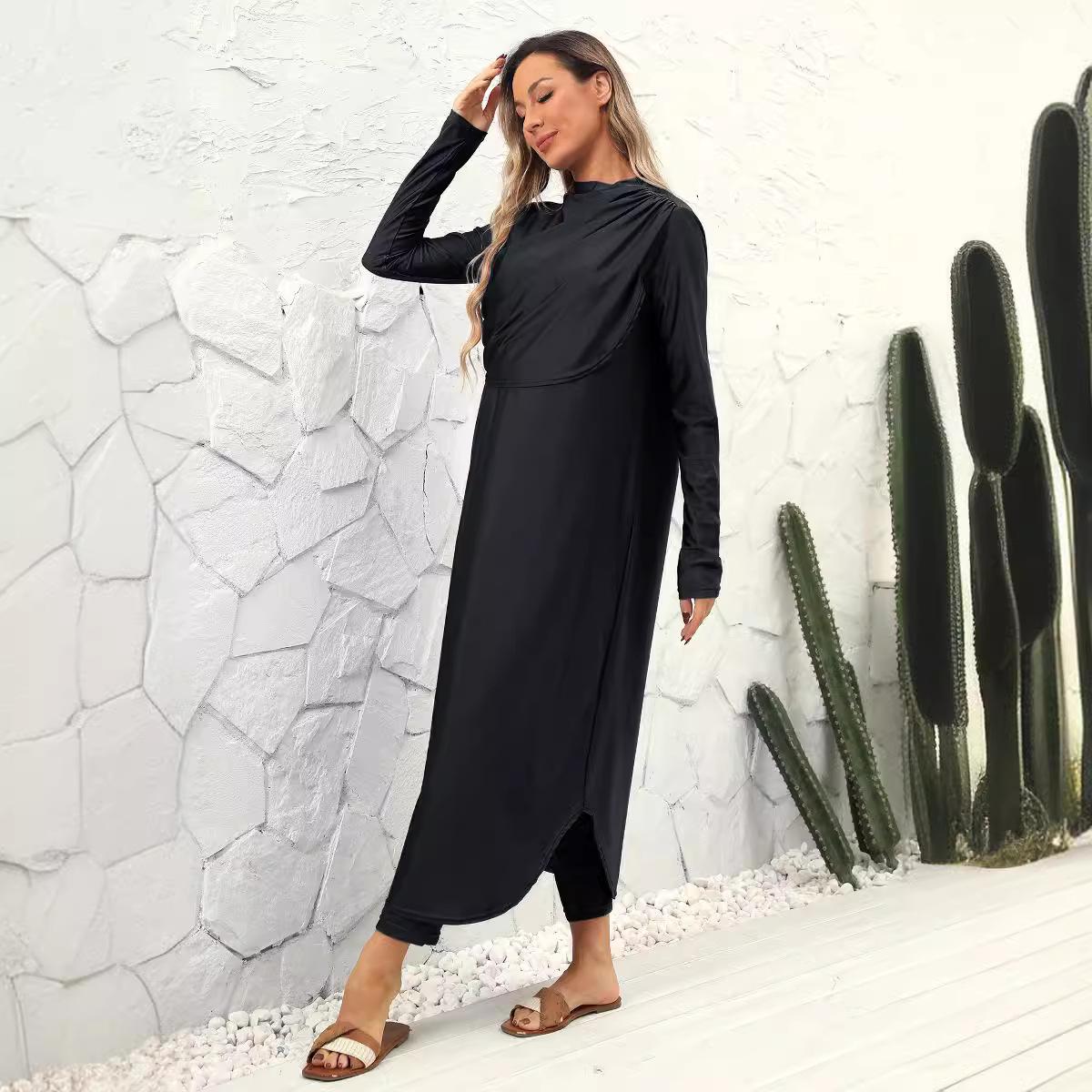 Консервативный купальник с полным покрытием для дайвинга и серфинга. Трехсекционная — фото 4