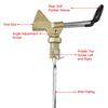 Aluminium Alloy Fishing Pole Tackle Holder Bracket Rod Ground Holder Bracket(red)