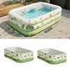 PVC Thickening Swimming Pool Cartoon Pattern PVC Inflatable Tanning Pool Family Outdoor Play Pool Space Saving