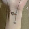 Double Star Necklace Women's Light Luxury Trend Personality High Sense Temperament Accessories Collarbone Chain Gift Necklace for Girlfriend