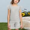 Summer Girls Cute Suit Flying Sleeves T-shirt Top + Ruffled Shorts Daily Outdoor Wear Cute Casual Fashion 2-Piece Set