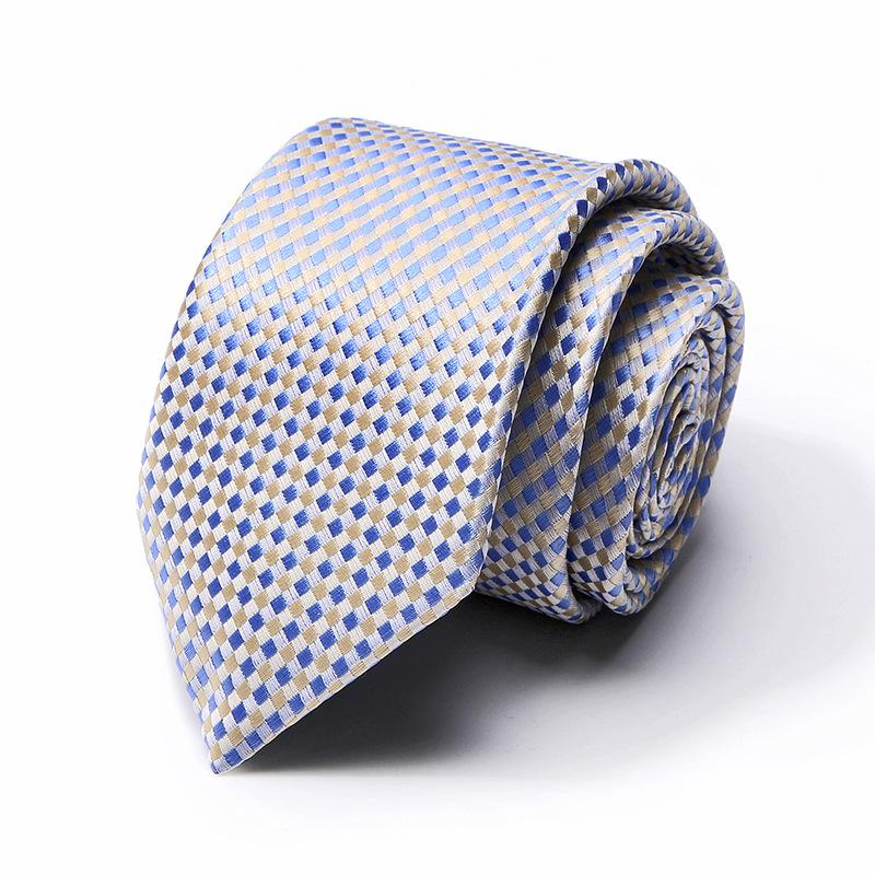Tie Tie Polyester Silk Tie 8Cm Business Men'S Dress Wedding Studio Tie