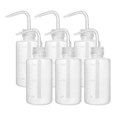 2025 Trend Scale Label 250Ml 6Pcs Squeeze Bottles In PET Plastic Safe Safety Squirt Bottle With Narrow Mouth Design For Liquids