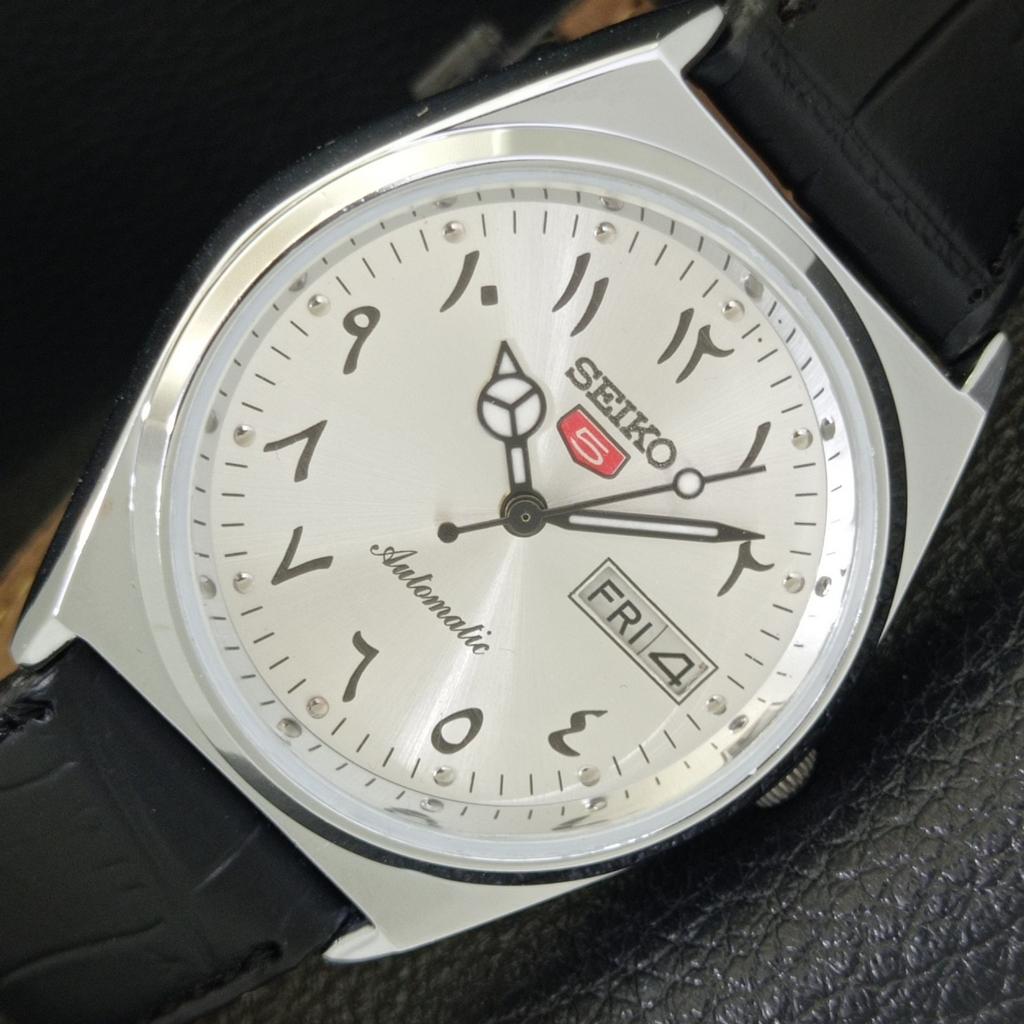 

JAPAN VINTAGE REFURBISHED SEIKO 5 AUTOMATIC 6309A MENS SILVER WATCH a441361-5 Sk-a441361