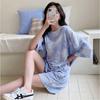 [emptio] Relaxing Wear, Tie Dye Pattern, Shorts, Room Wear, Top and Bottom Set, Women's