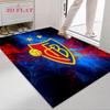 FC Basel 1893 Teppich für Wohnzimmer Schlafzimmer Zuhause Sofadekoration, Rutschfeste Bodenmatte für Kinder
