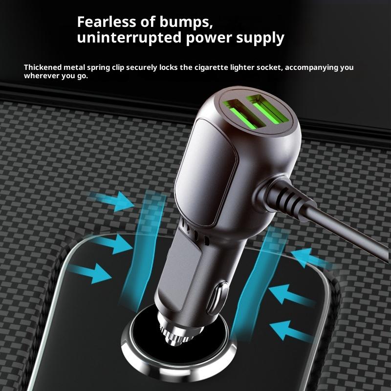 Car DVR Dash Cam Charger Cable 11.5ft Durable TPE Material Micro USB Mini USB Type C Power Cord for Vehicle Use