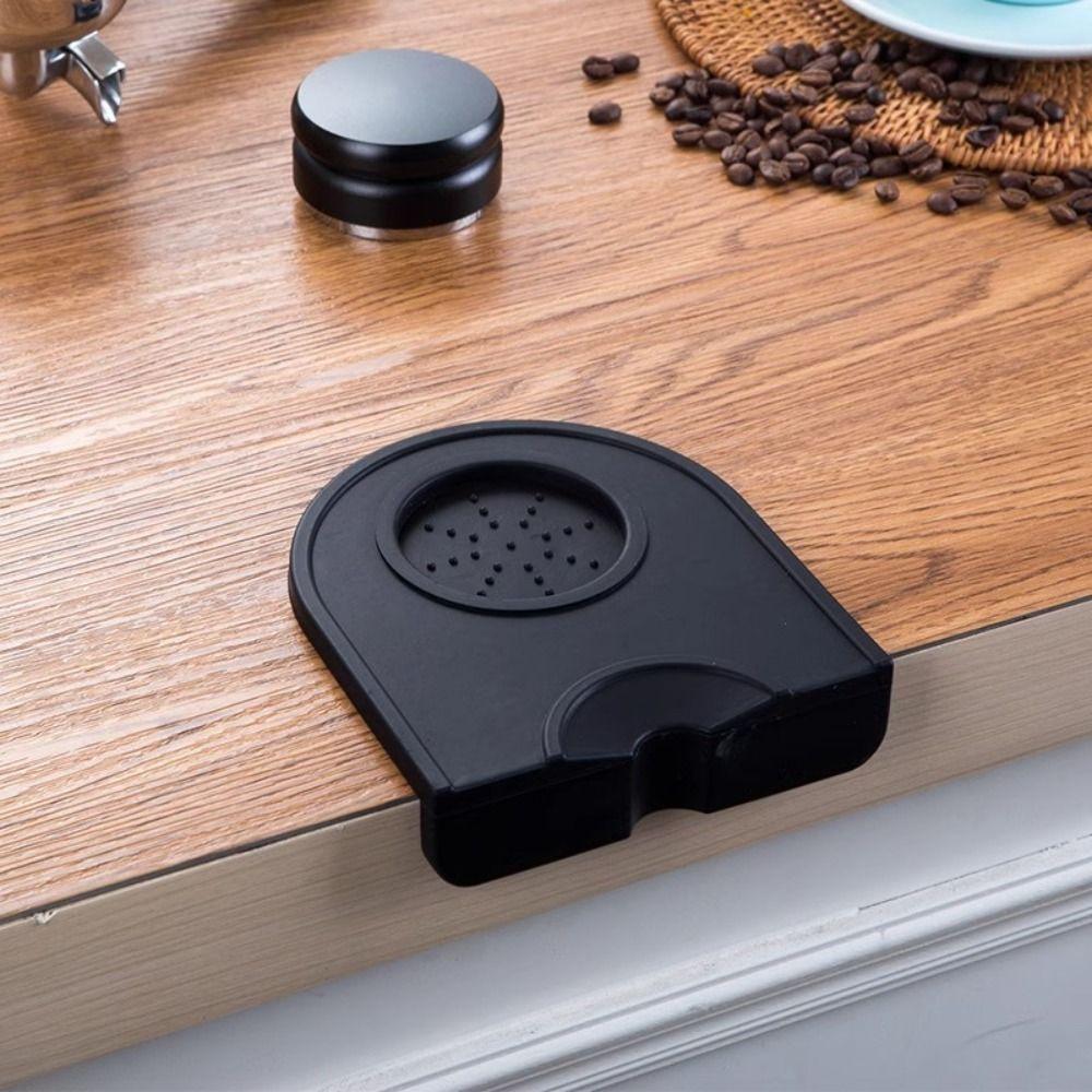 Anti-Skid Powder Distributor Mat Black Coffee Corner Pad Espresso Coffee Tamper Mat  Coffee Bar